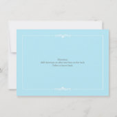 Invitation au dîner de répétition de mariage Bleu  (Dos)