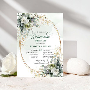 Invitation au dîner de répétition de mariage Eucal