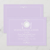 Invitation au dîner de répétition de mariage lavan (Devant / Derrière)