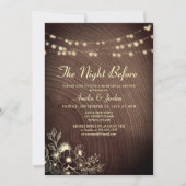 Invitation au dîner de répétition de mariage rusti (Devant)