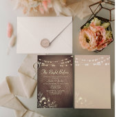 Invitation au dîner de répétition de mariage rusti