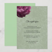 Invitation au dîner de répétition de mariage Vert  (Devant / Derrière)
