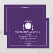Invitation au dîner de répétition de mariage viole (Devant / Derrière)