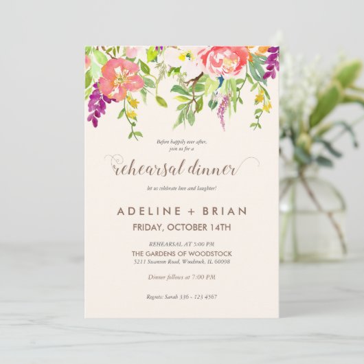 Invitation au dîner de répétition de mariage Wild (Debout devant)