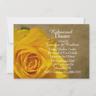 Invitation au dîner de répétition de mariage Yello