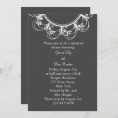 Invitation au dîner de répétition de monogramme (g (Devant / Derrière)