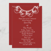 Invitation au dîner de répétition de monogramme (r (Devant / Derrière)