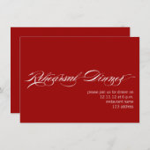 Invitation au dîner de répétition de Red White Mod (Devant / Derrière)