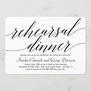 Invitation au dîner de répétition de script modern