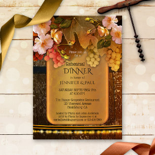 Invitation au dîner de répétition de thème de vin 
