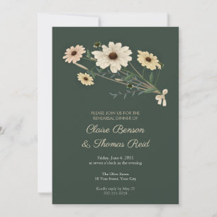 Invitation au dîner de répétition de tige de calen
