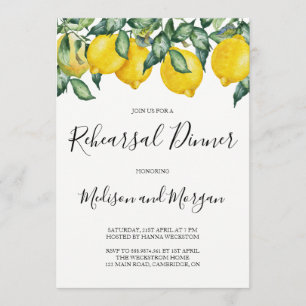 Invitation au dîner de répétition des citrons