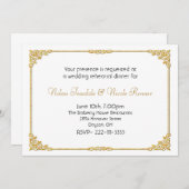 Invitation au dîner de répétition des Mariages bla (Devant / Derrière)