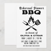 invitation au dîner de répétition du barbecue (Devant / Derrière)