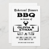 invitation au dîner de répétition du barbecue (Devant / Derrière)