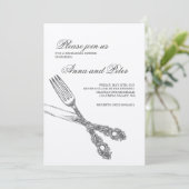 Invitation au dîner de répétition - Élégant argent (Debout devant)