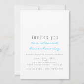 Invitation au dîner de répétition en famille de Gr (Dos)