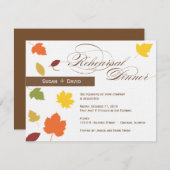 Invitation au dîner de répétition - Feuilles d'aut (Devant / Derrière)