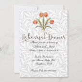 Invitation au dîner de répétition Fleur vintage (Devant)