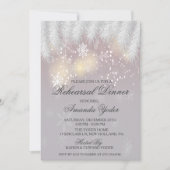 Invitation au dîner de répétition Flocon de neige (Devant)