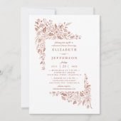Invitation au dîner de répétition Florid Frame (Devant)