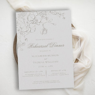 Invitation au dîner de répétition formel Orchids R