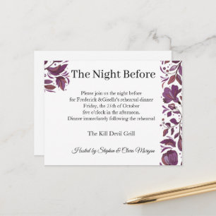 Invitation au dîner de répétition Gilded Royal Ele