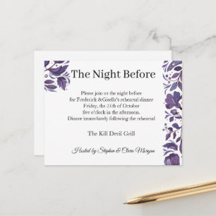Invitation au dîner de répétition Gilded Royal Ele