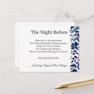 Invitation au dîner de répétition Gilded Royal Ele
