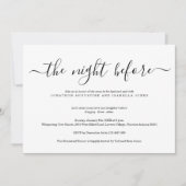 Invitation au dîner de répétition la veille (Devant)