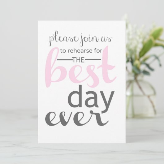 Invitation au dîner de répétition Mariage (Debout devant)