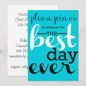 Invitation au dîner de répétition Mariage (Devant / Derrière)