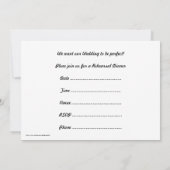 Invitation au dîner de répétition Mariage (Dos)