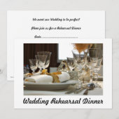 Invitation au dîner de répétition Mariage (Devant / Derrière)