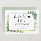 Invitation au dîner de répétition Mariage Eucalypt (Devant / Derrière)