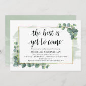 Invitation au dîner de répétition Mariage Eucalypt (Devant / Derrière)