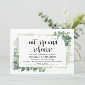 Invitation au dîner de répétition Mariage Eucalypt (Debout devant)