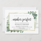 Invitation au dîner de répétition Mariage Eucalypt (Devant)