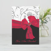 Invitation au dîner de répétition Mariage Ruby Red (Debout devant)