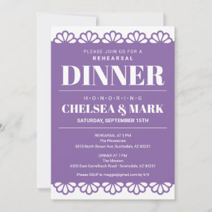 Invitation au dîner de répétition Papel Picado