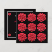 Invitation au dîner de répétition — Roses rouges (Devant / Derrière)