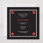 Invitation au dîner de répétition — Roses rouges (Dos)