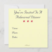 Invitation au dîner de répétition (rouge) (Dos)