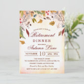 Invitation au dîner de retraite Feuilles d'automne (Debout devant)