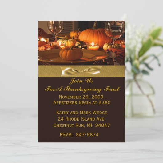 Invitation Au Dîner De Thanksgiving (Debout devant)
