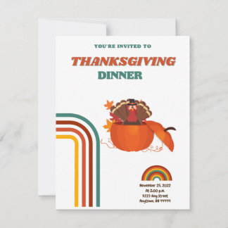 Invitation au dîner de Thanksgiving