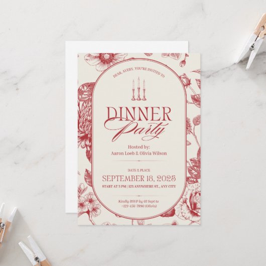 Invitation au dîner de Thanksgiving (Devant/Arrière en situation)