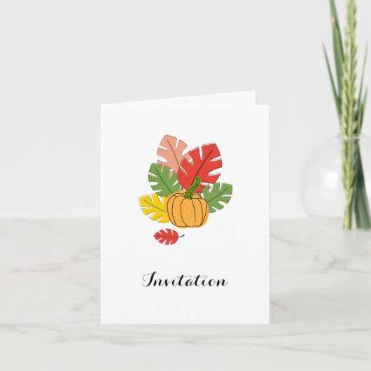 Invitation au dîner de Thanksgiving (Devant)