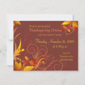Invitation au dîner de Thanksgiving (Dos)