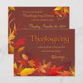 Invitation au dîner de Thanksgiving (Devant / Derrière)
